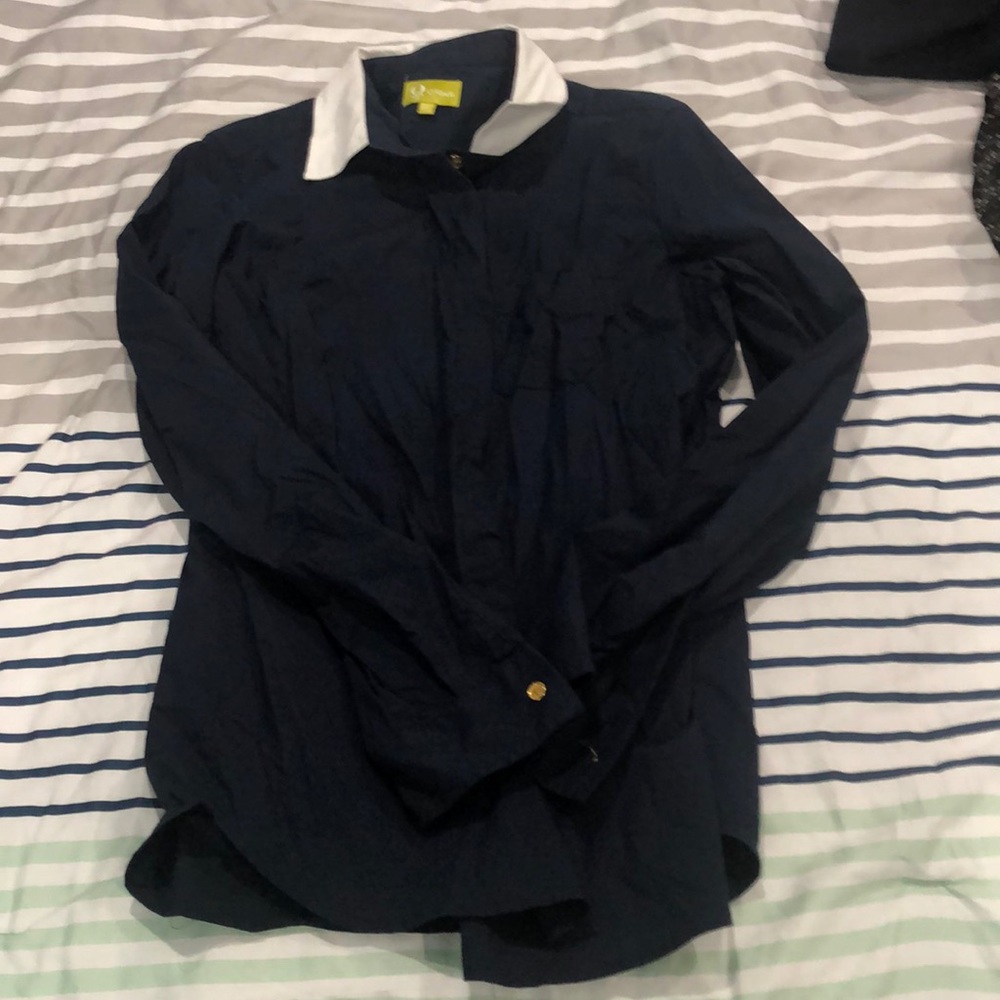 QMack classic Navy button down shirt